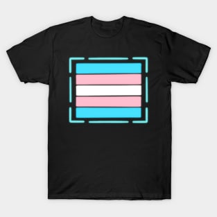 Trans flag - Glowing - wtframe comics T-Shirt